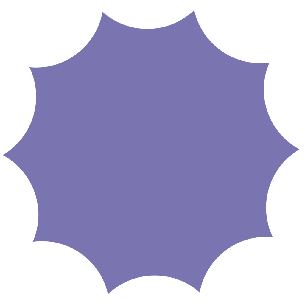Étoile carrée du logo Les Éclatantes violet