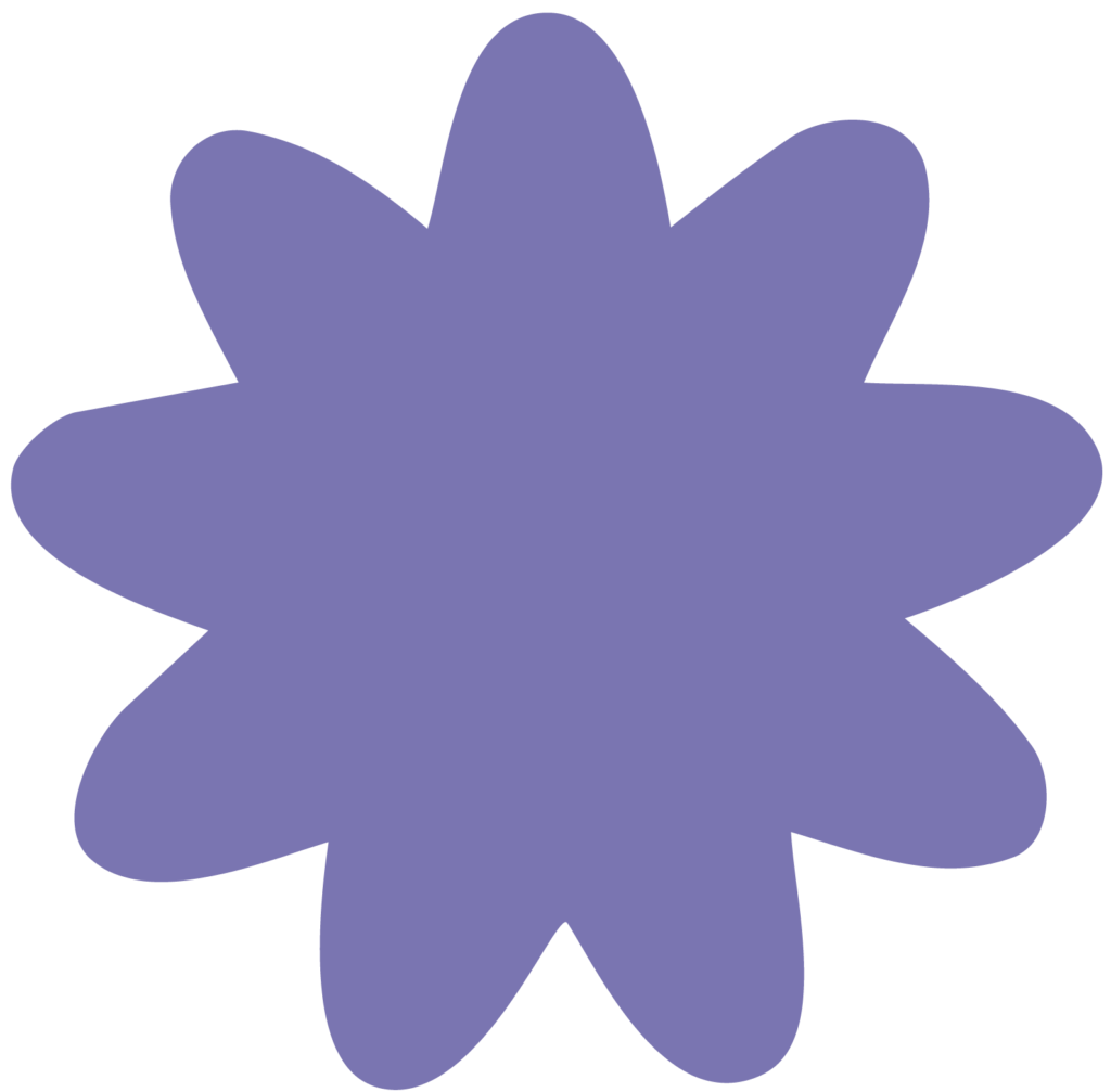Étoile ronde du logo Les Éclatantes violet